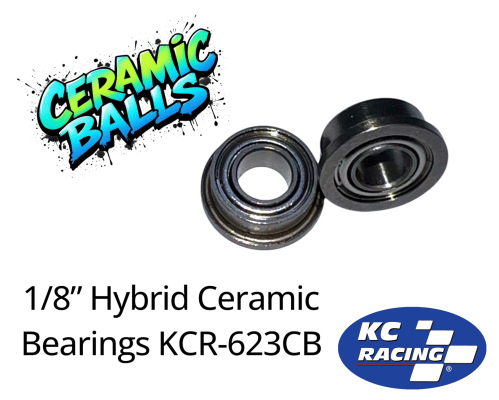 1/8" Ceramic Hybrid Axle Ball Bearings - 1 Pair