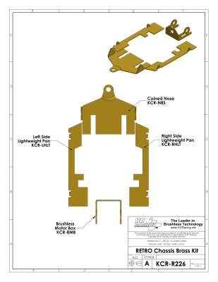 Brushless RETRO Chassis Brass Kit