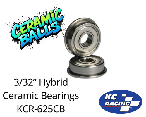 3/32" Ceramic Hybrid Ball Bearings - 1 Pair