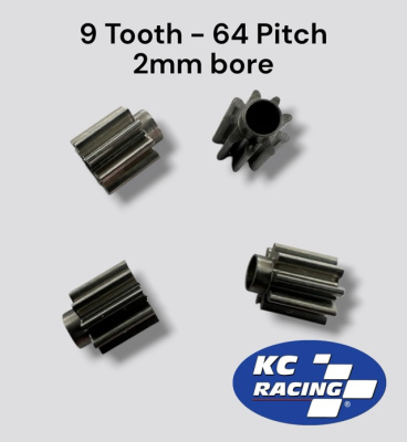9 Tooth 64 Pitch Pinion - 4 Gears
